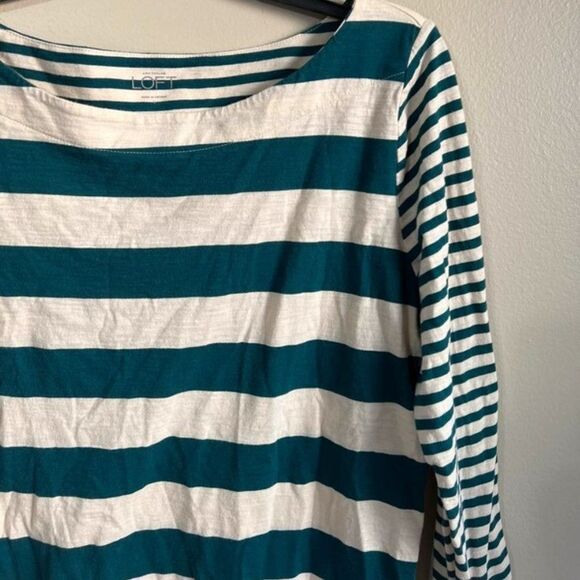 Loft large striped green top - Picture 2 of 4